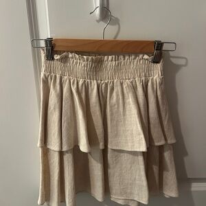 Princess Polly Tan Tiered Skirt
